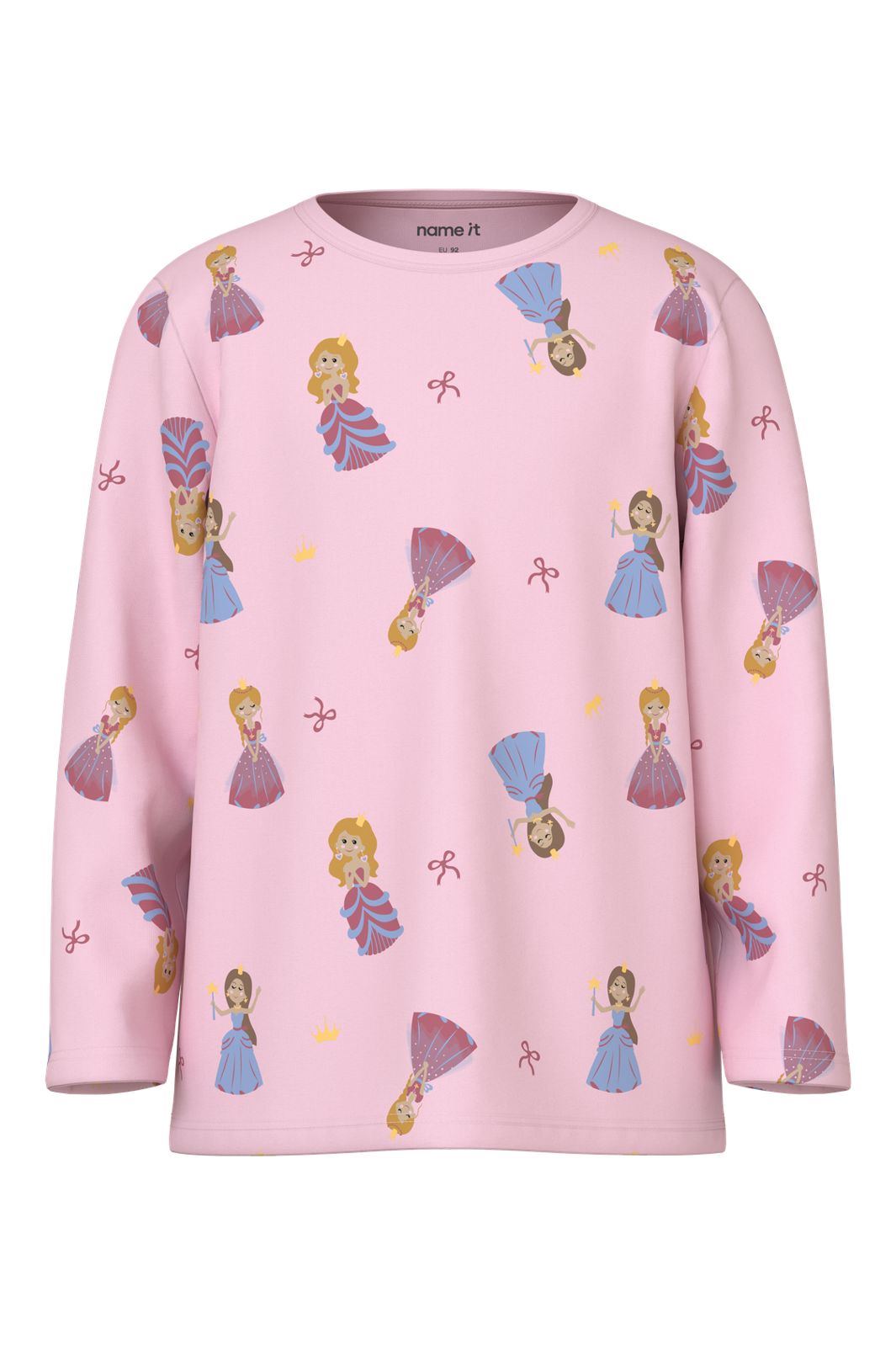 Name It - Nmfnightset Princess - 5098832 Parfait Pink W/ Aop + Chest Print