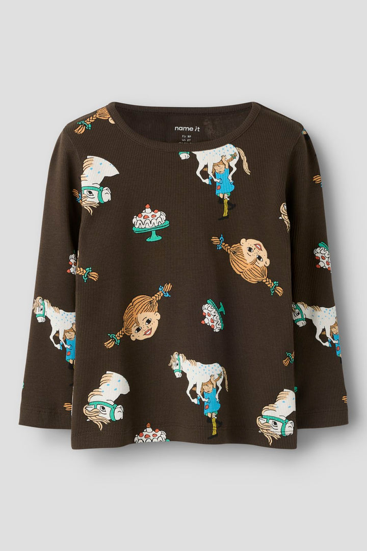 Name It - Nmfsoca Pippi Ls Top Lnoos Sky - 5157133 Delicioso
