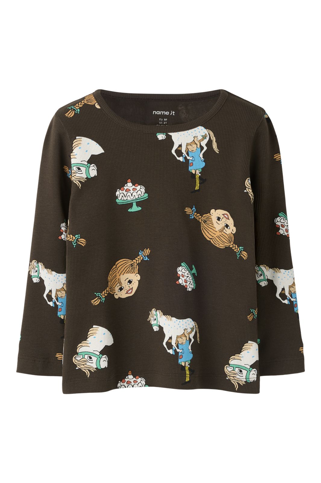 Name It - Nmfsoca Pippi Ls Top Lnoos Sky - 5157133 Delicioso
