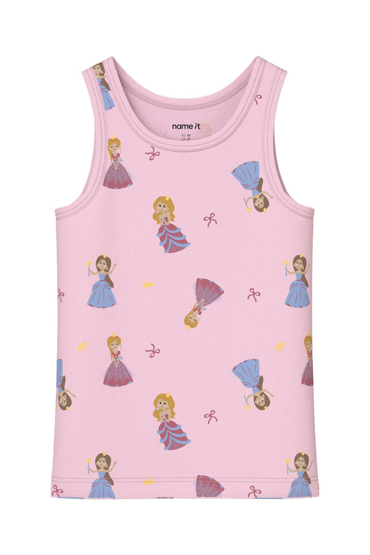 Name It - Nmftank Top Princess - 5098823 Parfait Pink W/ Mauvewood