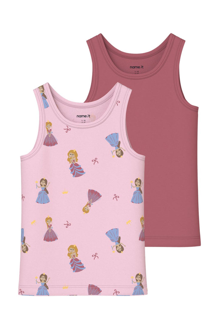 Name It - Nmftank Top Princess - 5098823 Parfait Pink W/ Mauvewood
