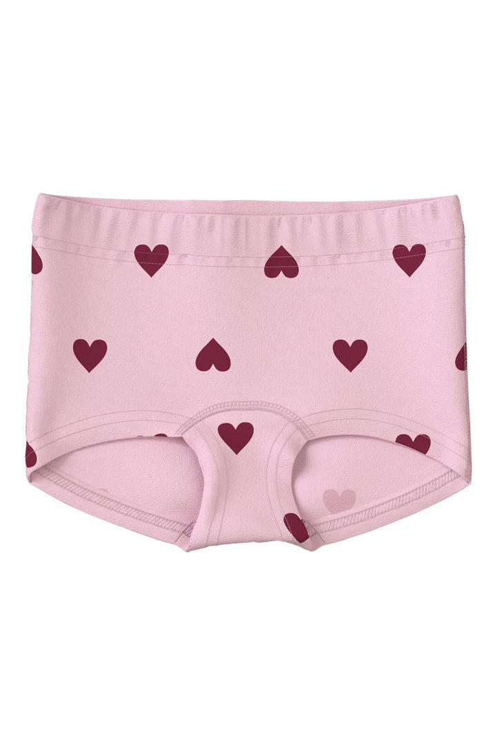 Name It - Nmftights Cutie Heart - 5098817 Parfait Pink W/ Rumba Red + Mauvewood