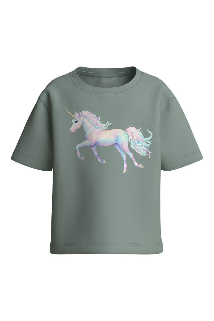 Name It - Nmfvotea Ss Nreg Top - 5114468 Green Milieu Lilas