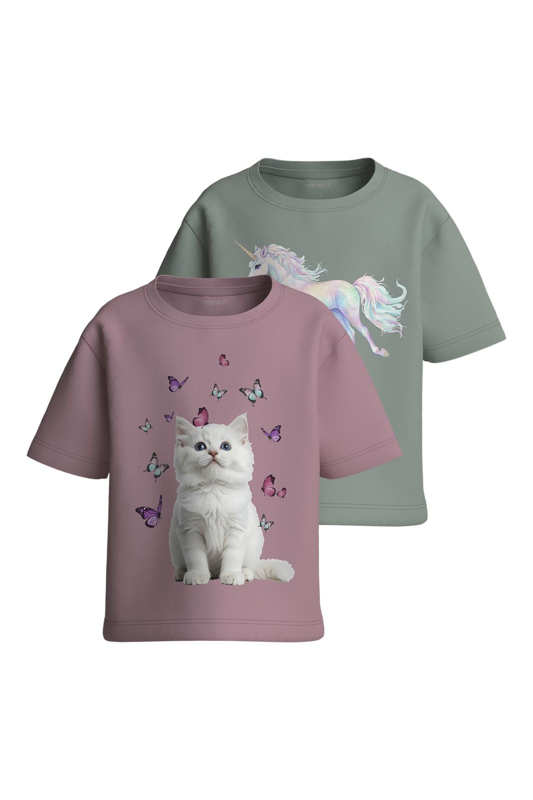 Name It - Nmfvotea Ss Nreg Top - 5114468 Green Milieu Lilas