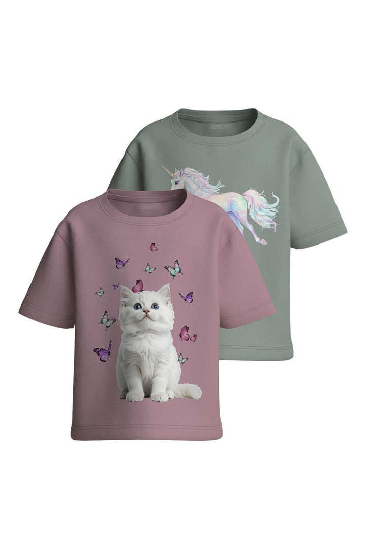 Name It - Nmfvotea Ss Nreg Top - 5114468 Green Milieu Lilas
