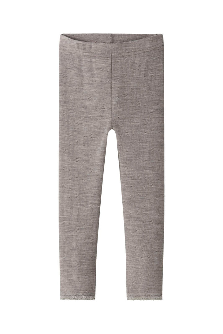 Name It - Nmfwang Wool Neddle Legging Solid - 4738247 Satellite