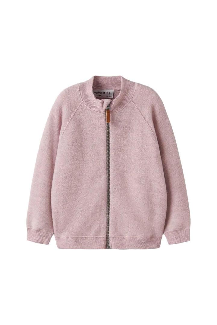 Name It - Nmfwmino Wool Brushed Ls Card - 4969348 Violet Ice Cardigans 
