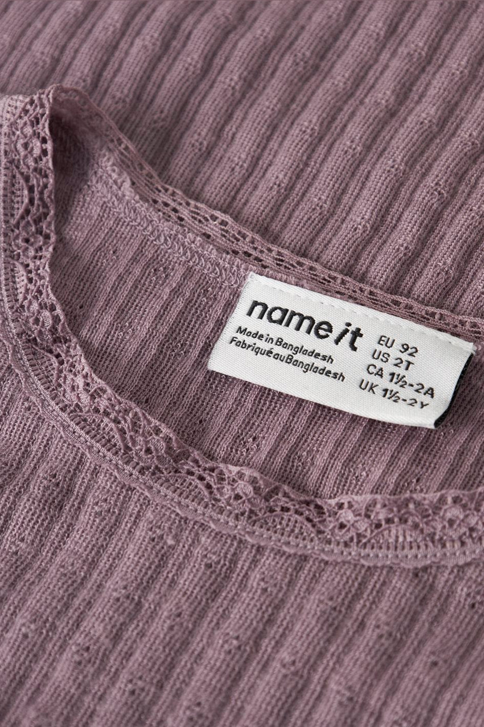 Name It - Nmfwossa Wo/Si Rib Ls Top - 4969337 Toadstool