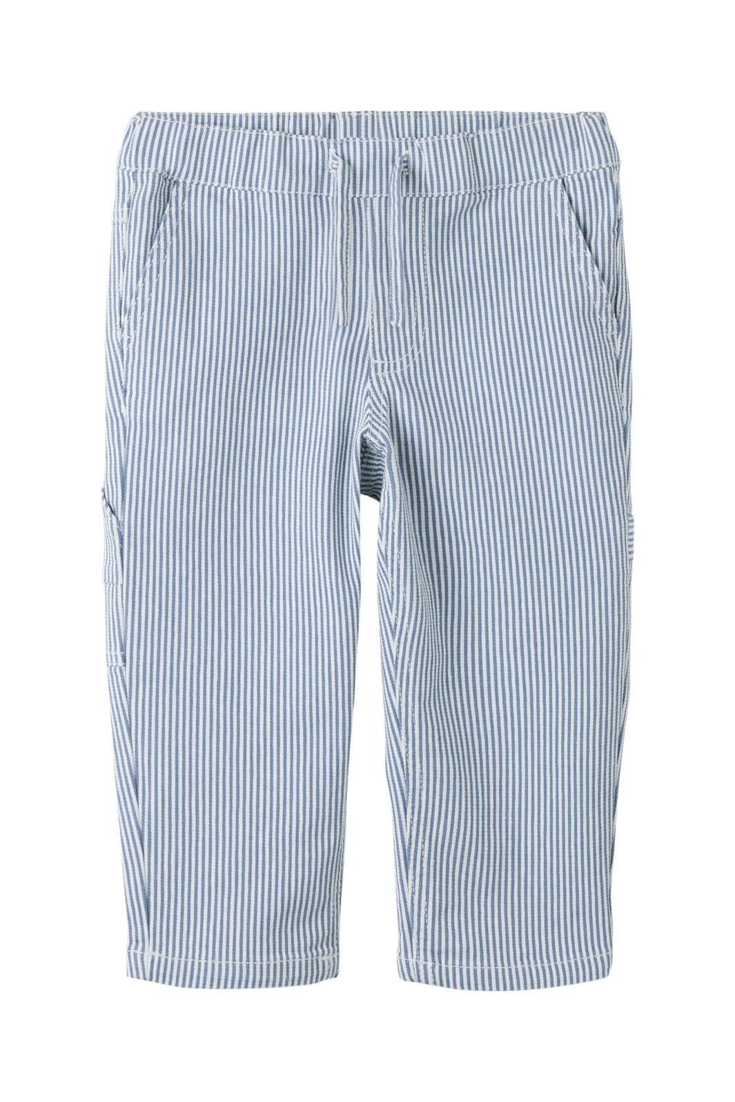 Name It - Nmmnola Tap Stripe Pants Carp 2299-Yf - 5121943 White Moonlight Blue