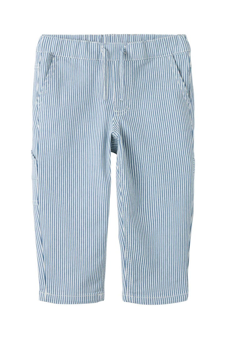 Name It - Nmmnola Tap Stripe Pants Carp 2299-Yf - 5121943 White Moonlight Blue