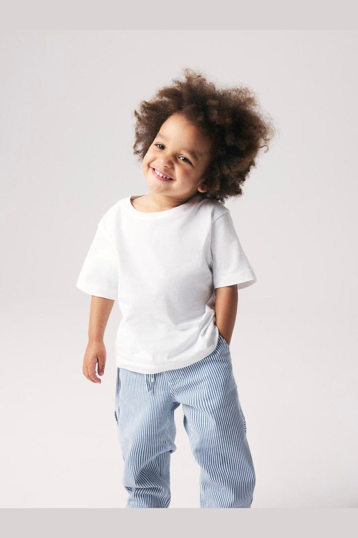 Name It - Nmmnola Tap Stripe Pants Carp 2299-Yf - 5121943 White Moonlight Blue