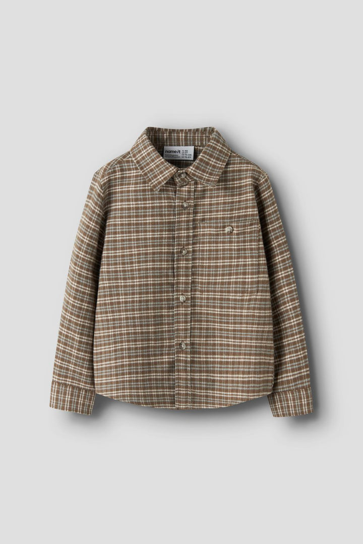 Name It - Nmmrem Ls Nreg Shirt - 5118838 Sepia .