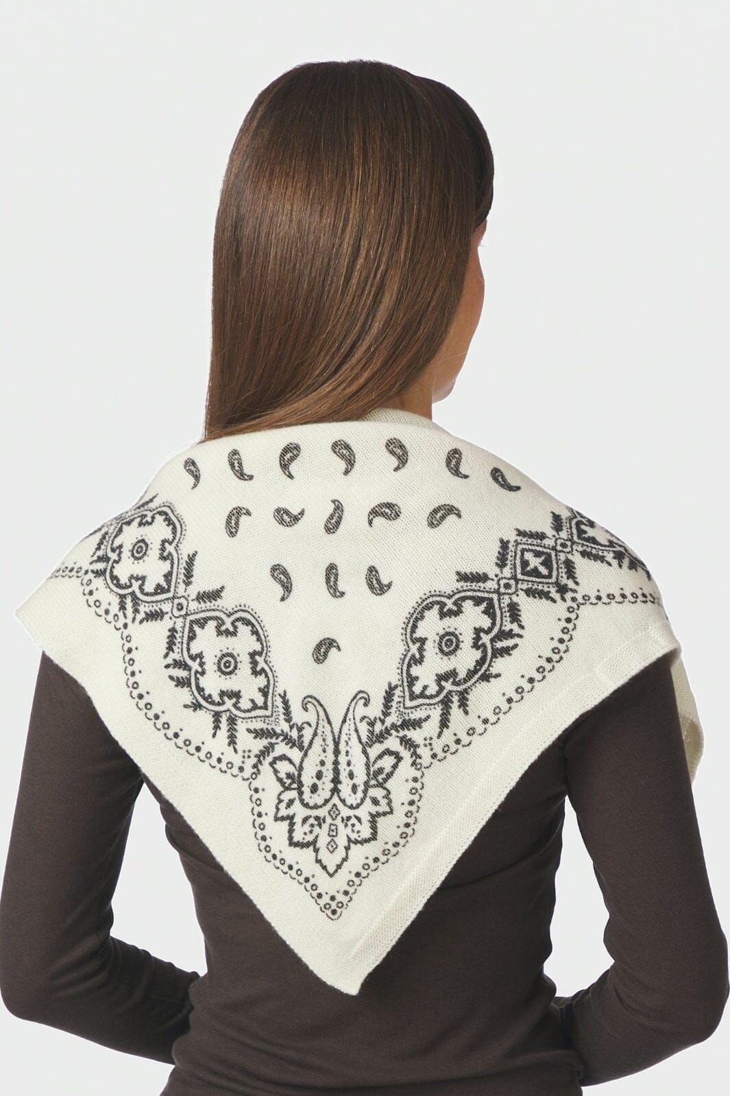 Neo Noir - Adelina Paisley Knit Scarf 169506 - 121 - Off White Tørklæder 