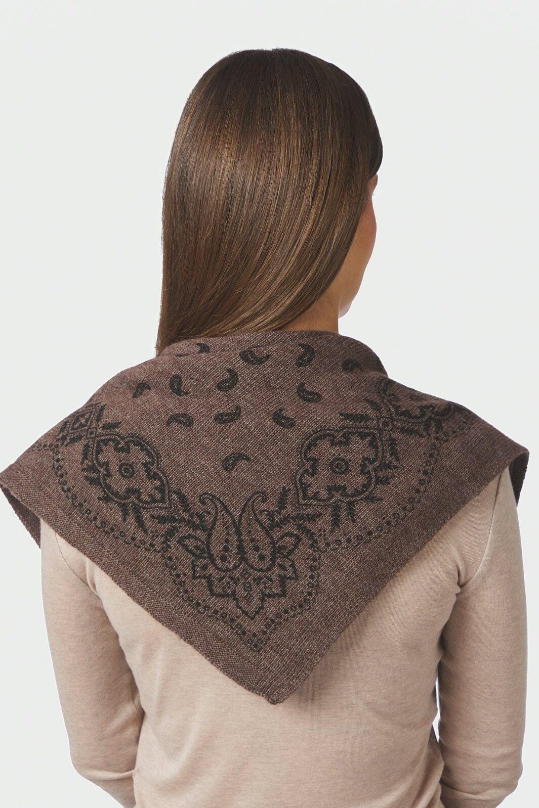 Neo Noir - Adelina Paisley Knit Scarf 169506 - 205 - Brown Melange Tørklæder 