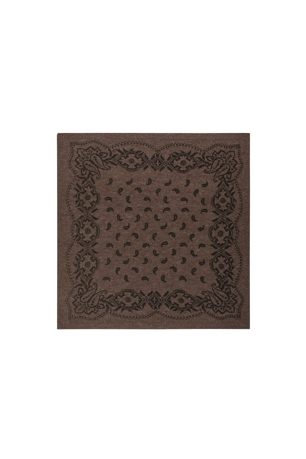 Neo Noir - Adelina Paisley Knit Scarf 169506 - 205 - Brown Melange