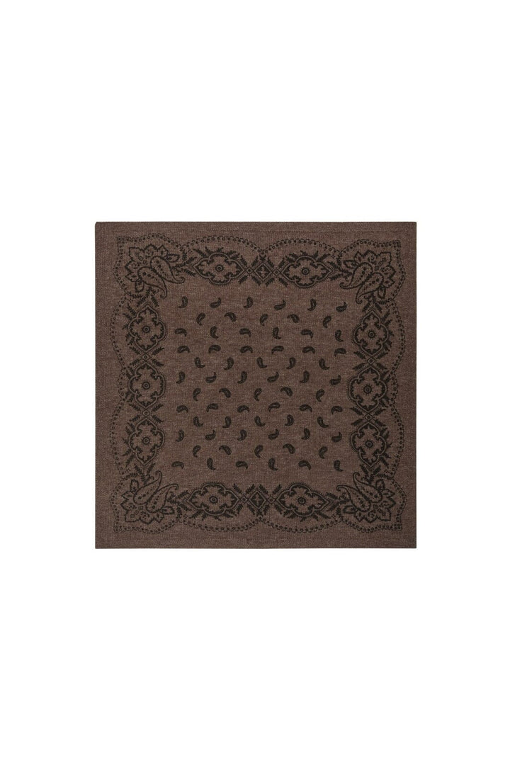 Neo Noir - Adelina Paisley Knit Scarf 169506 - 205 - Brown Melange