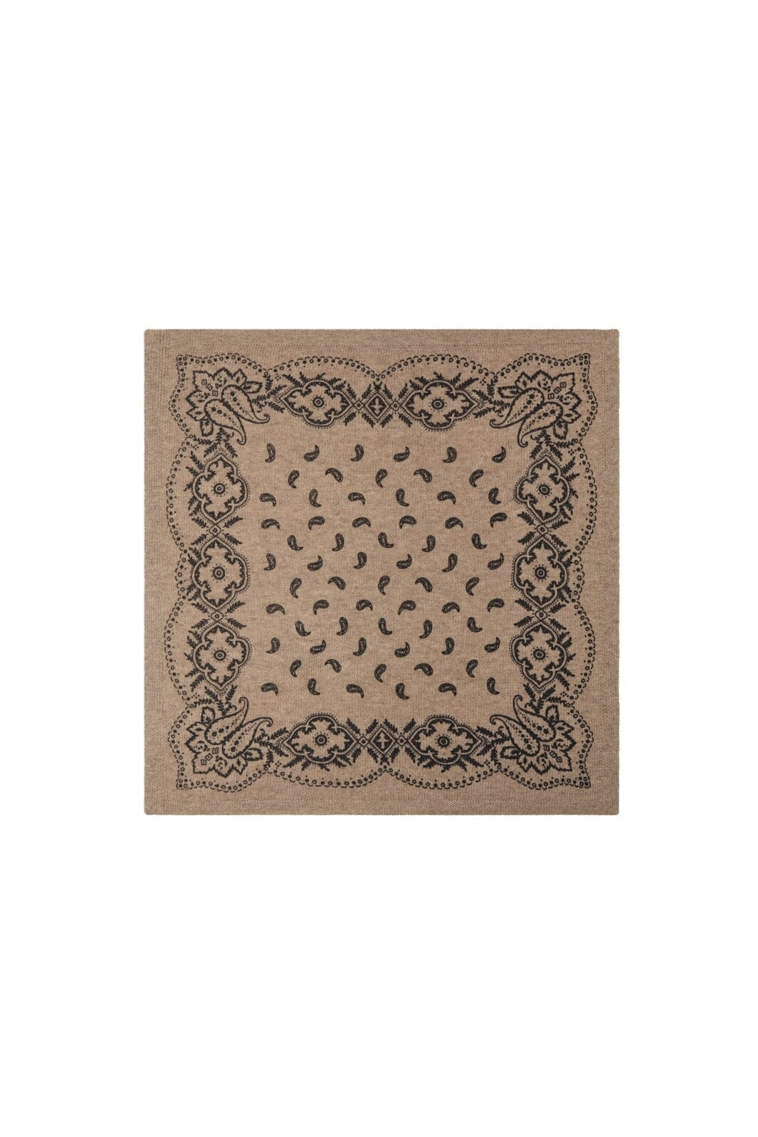 Neo Noir - Adelina Paisley Knit Scarf 169506 - 976 - Beige Melange