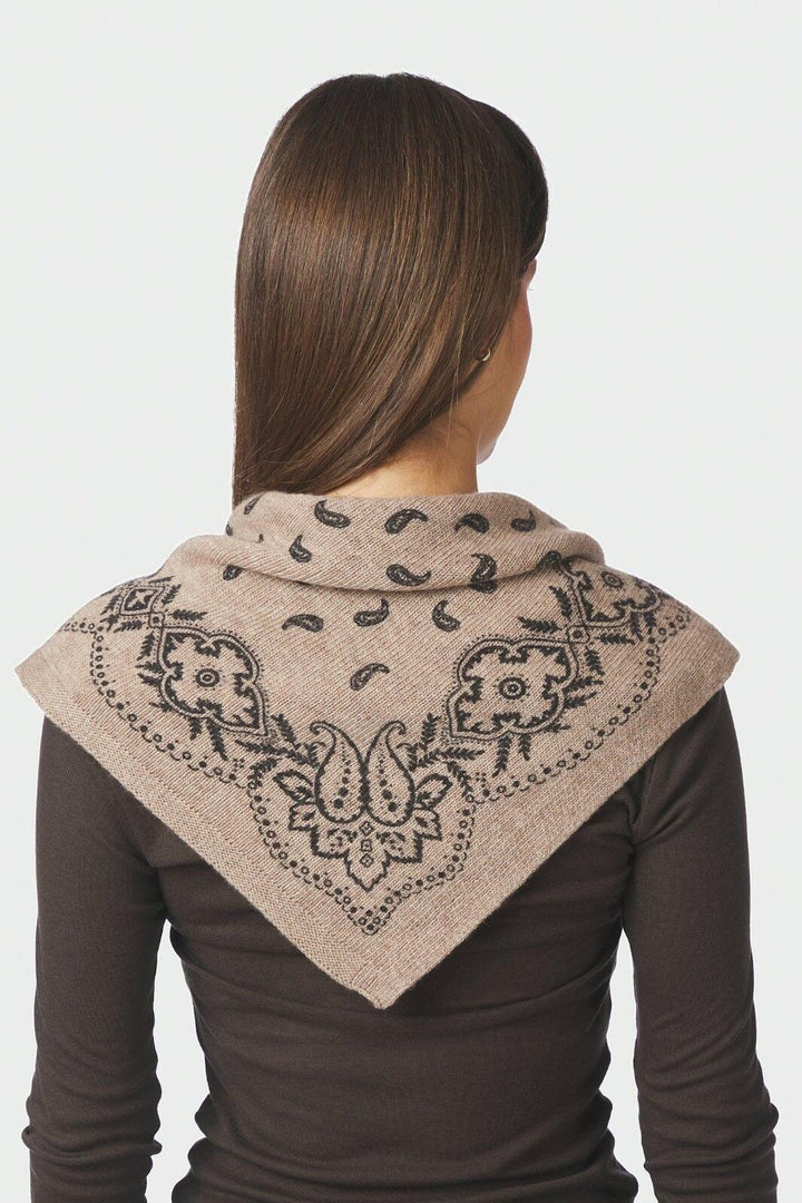 Neo Noir - Adelina Paisley Knit Scarf 169506 - 976 - Beige Melange Tørklæder 