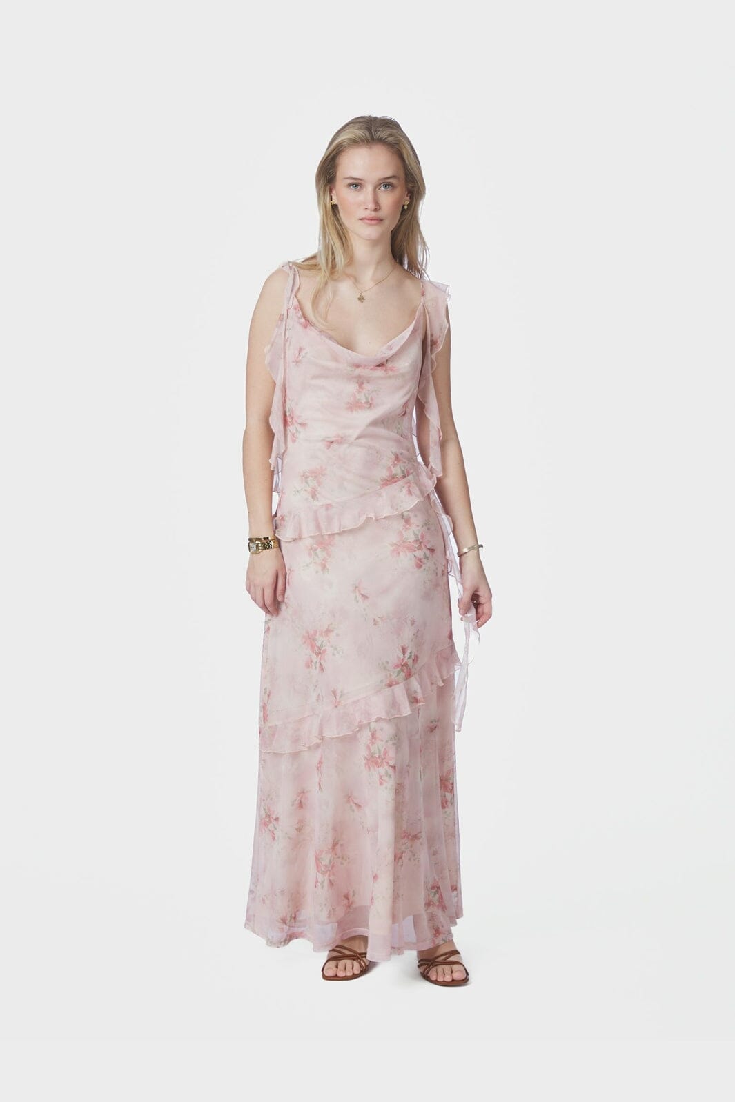 Neo Noir - Adelle Frill Mesh Dress 169391 - 754 - Light Pink