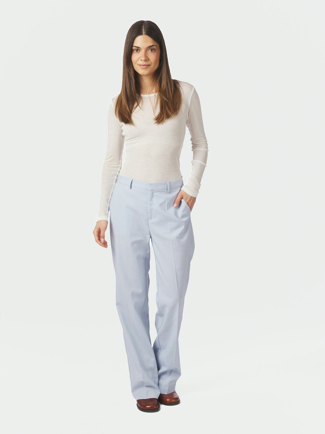 Neo Noir - Alice Linen Pants 170445 - 145 - Light Blue Bukser 