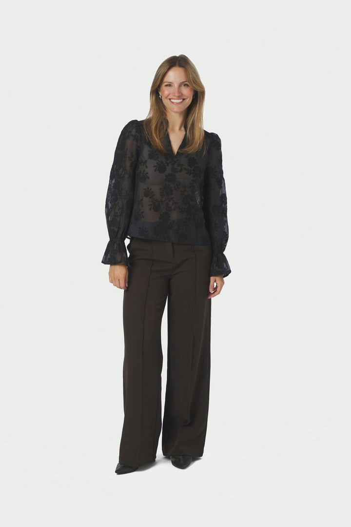 Neo Noir - Amara Emb. Blouse 170985 - 100 - Black