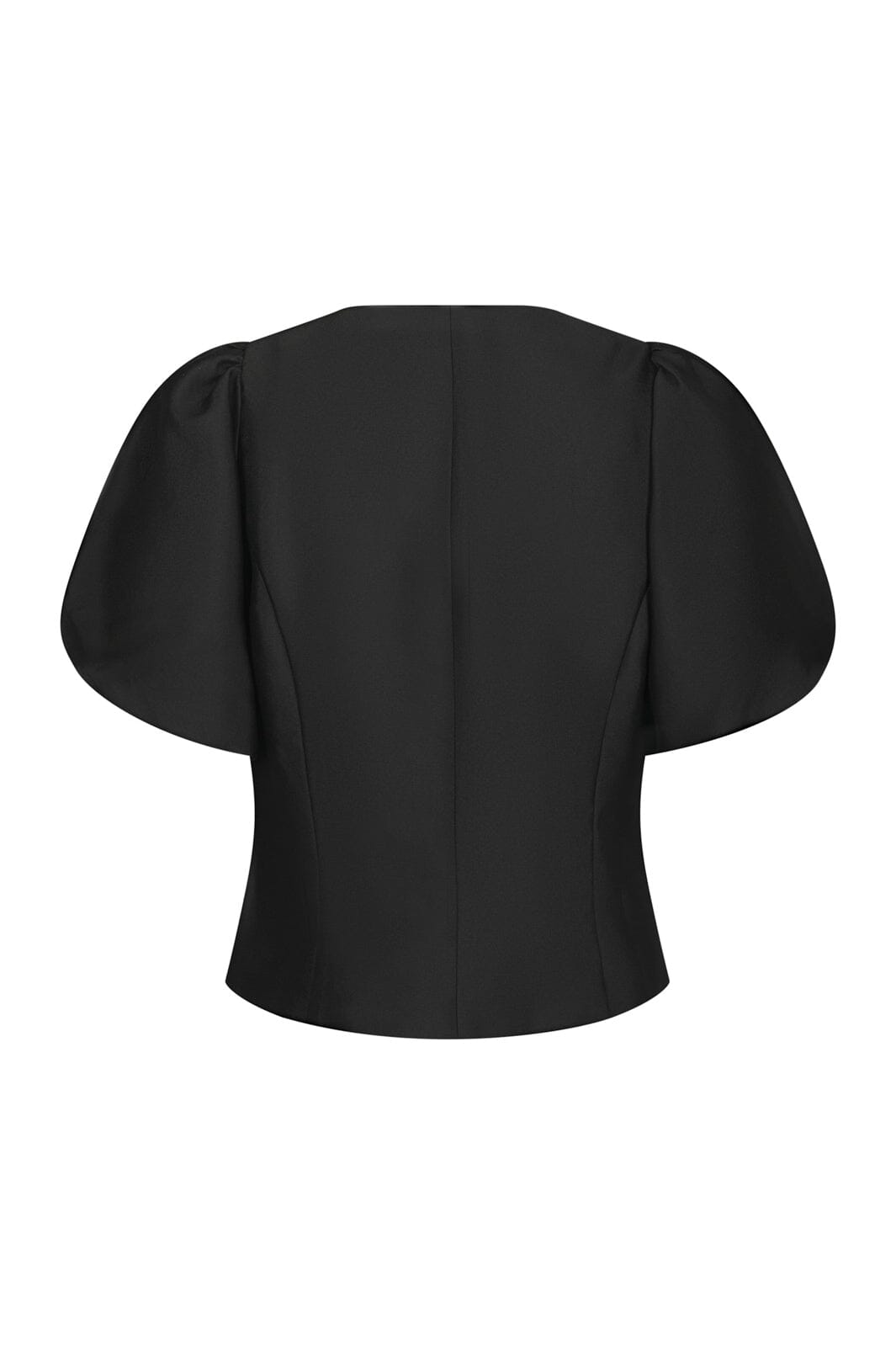 Neo Noir - Anela Mandarin Dull Satin Blouse 170245 - 100 - Black