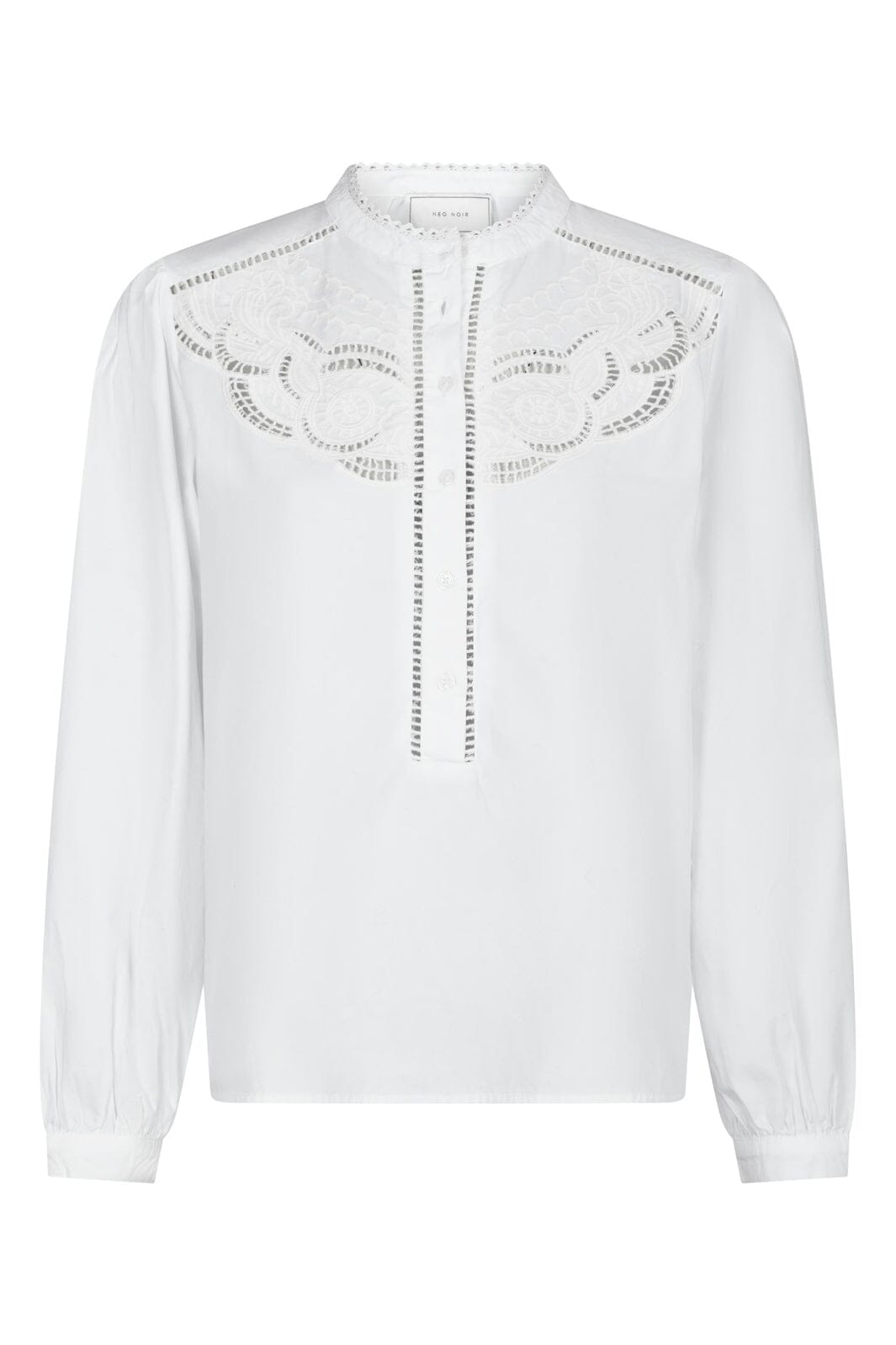 Neo Noir - Aneliah C Poplin Emb Blouse 169907 - 120 - White