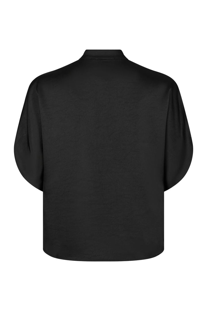 Neo Noir - Anelle Heavy Sateen Blouse 168286 - 100 - Black