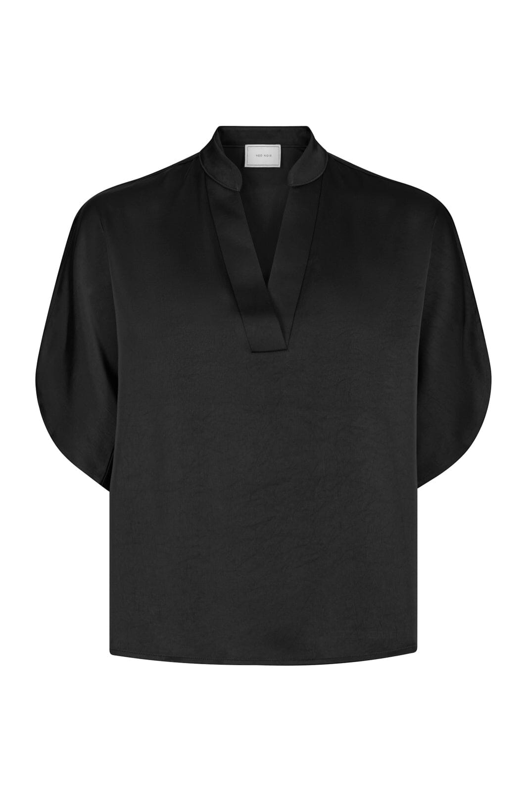 Neo Noir - Anelle Heavy Sateen Blouse 168286 - 100 - Black