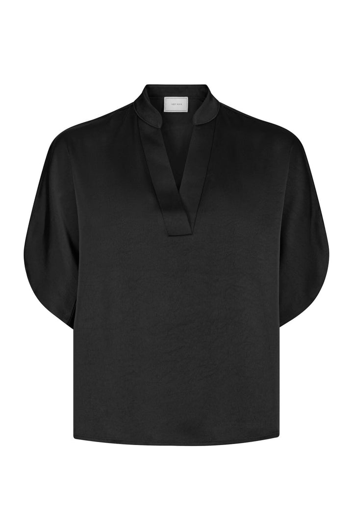 Neo Noir - Anelle Heavy Sateen Blouse 168286 - 100 - Black