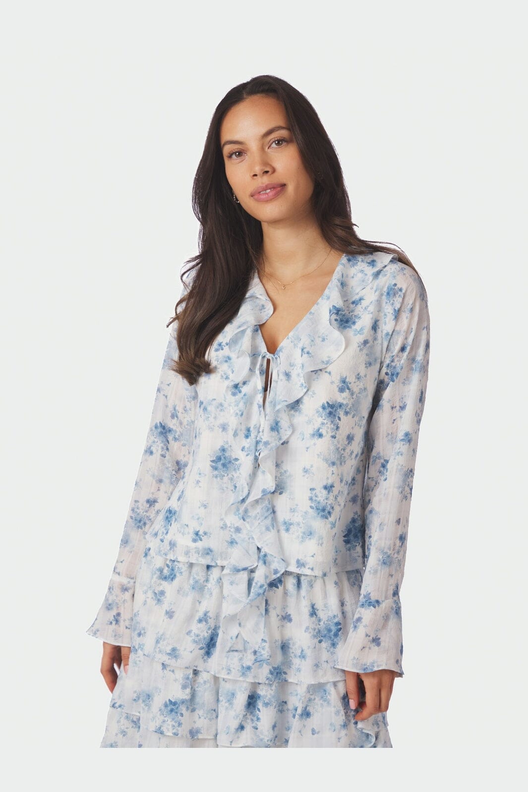 Neo Noir - Anika Fleur Blouse 169222 - 460 - Blue Floral