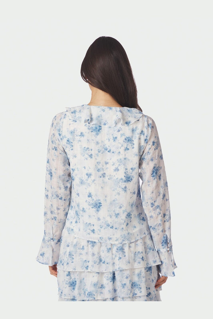 Neo Noir - Anika Fleur Blouse 169222 - 460 - Blue Floral