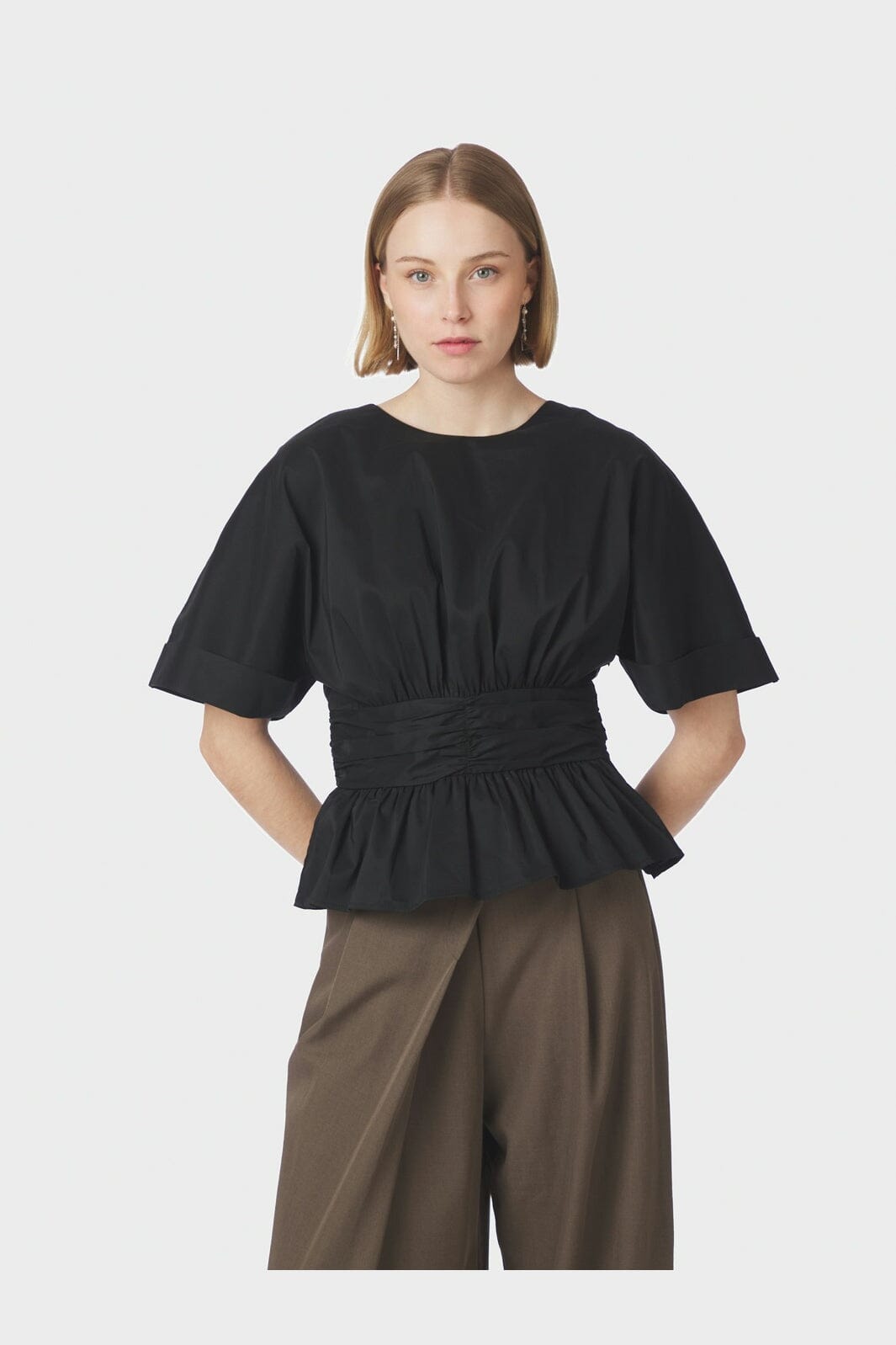 Neo Noir - Annegret Poplin Blouse 162365 - 100 - Black