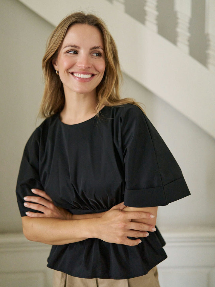 Neo Noir - Annegret Poplin Blouse 162365 - 100 - Black Bluser 