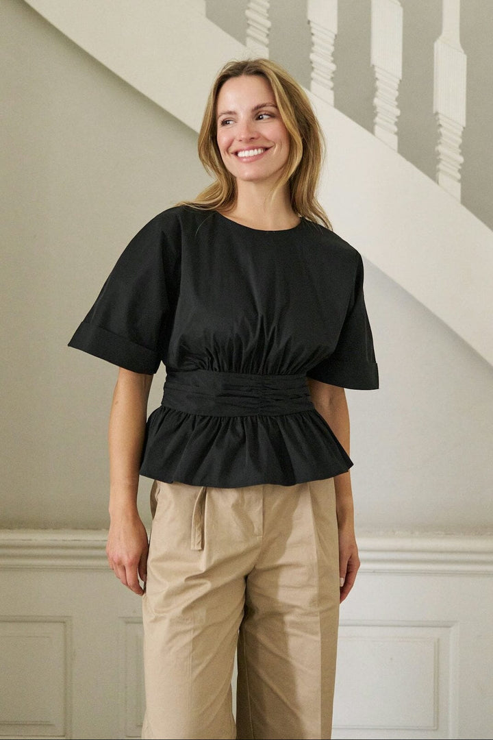 Neo Noir - Annegret Poplin Blouse 162365 - 100 - Black Bluser 