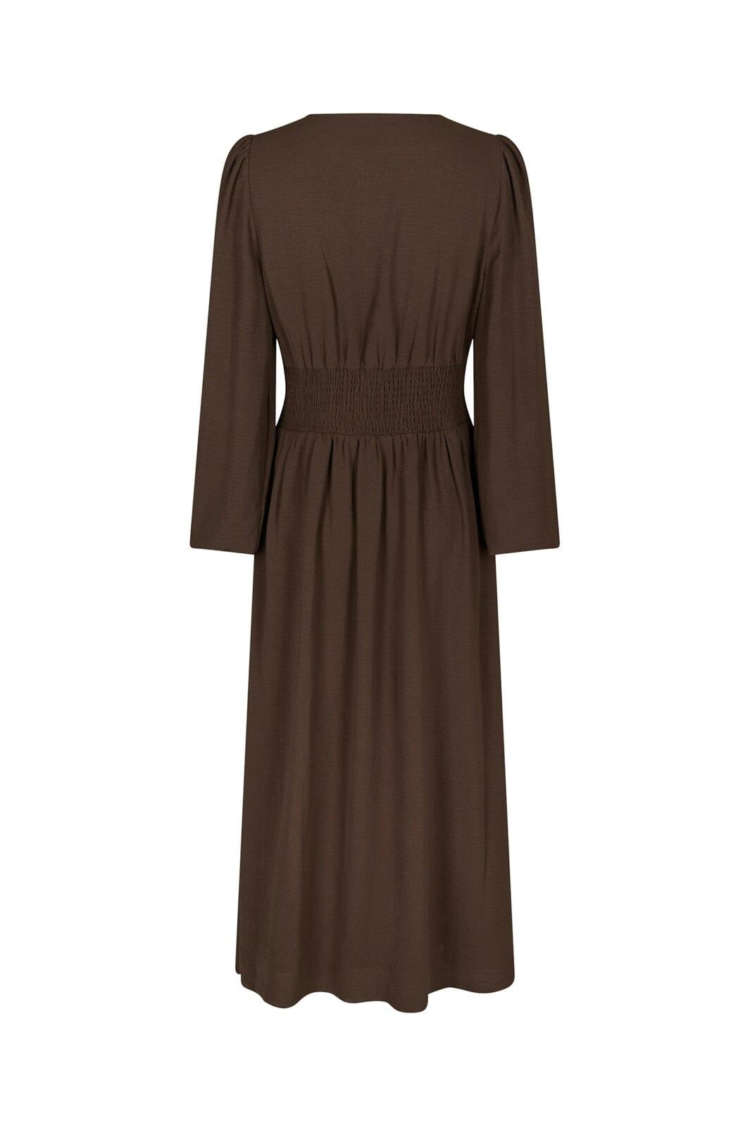 Neo Noir - Annelie Solid Crepe Dress 169135 - 676 - Dark Brown