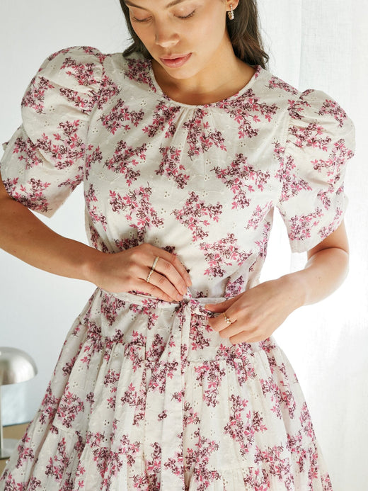 Neo Noir - Annitas Starling Flower Dress 168256 - 148 - Fuchsia Kjoler 
