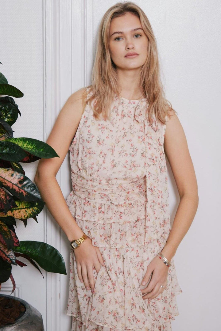 Neo Noir - Ansol Meadow Printed Top 168371 - 122 - Creme Toppe 