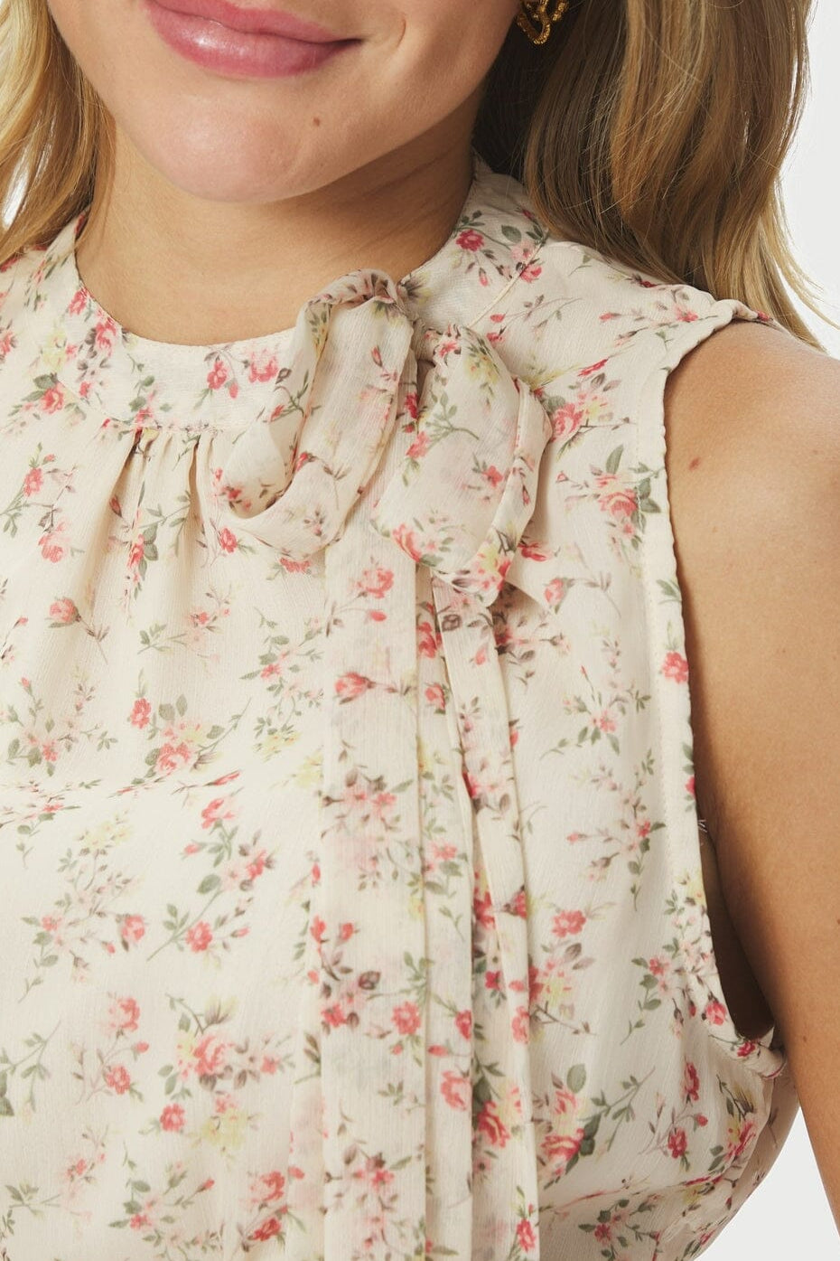 Neo Noir - Ansol Meadow Printed Top 168371 - 122 - Creme