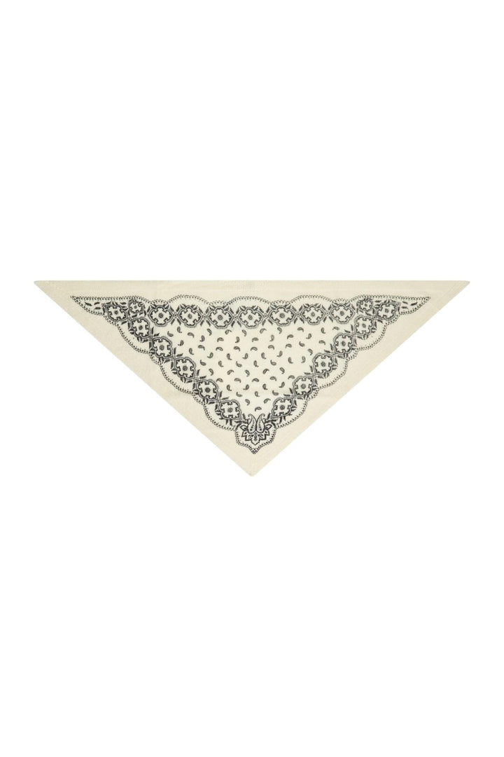 Neo Noir - Ariya Paisley Knit Scarf 171220 - 121 - Off White