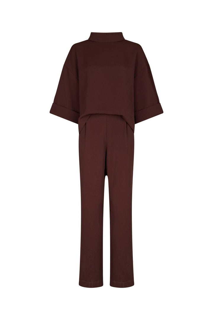 Neo Noir - Arlo Crepe Jumpsuit 160807 - 174 - Burgundy