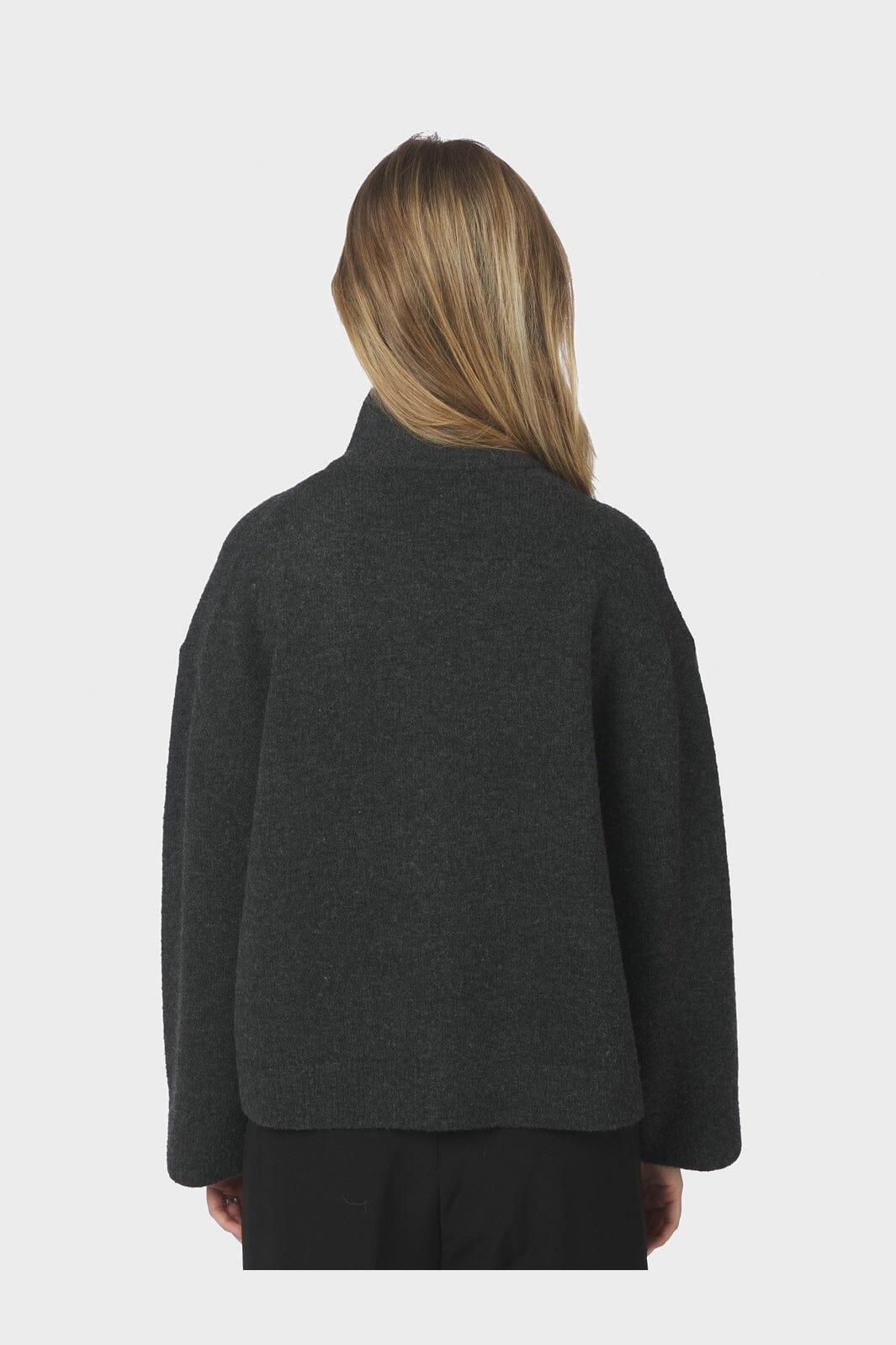Neo Noir - Asley Zip Knit Cardigan 164973 - 132 - Antracit