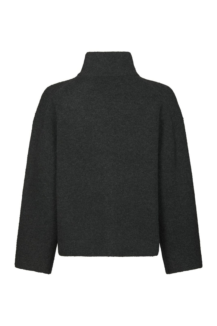 Neo Noir - Asley Zip Knit Cardigan 164973 - 132 - Antracit