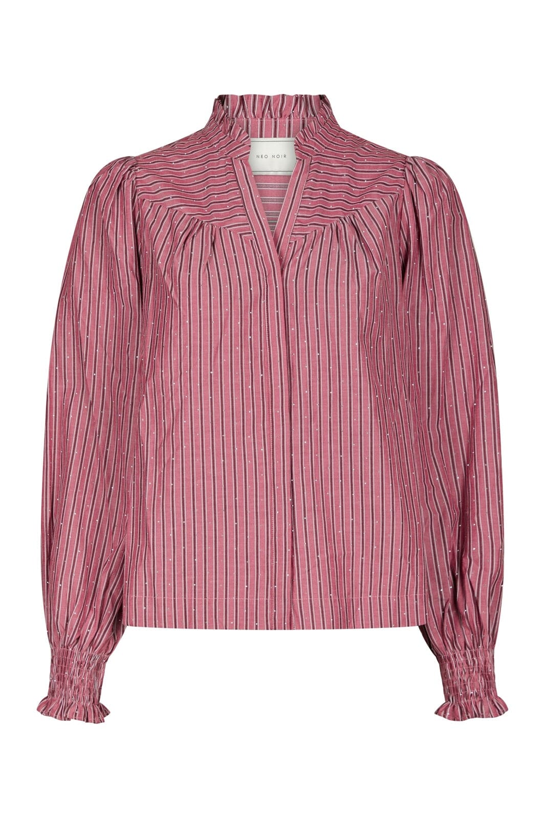 Neo Noir - Astrida Soft Stripe Stone Blouse 170370 - 393 - Dark Rose