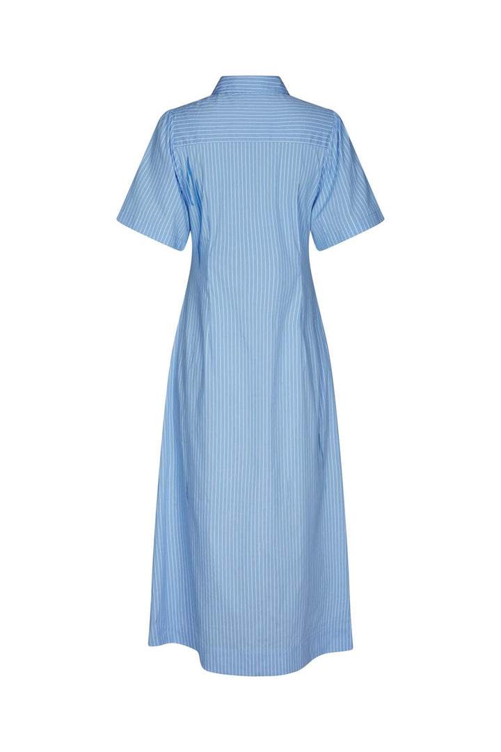 Neo Noir - Baia Stripe Poplin Dress 167585 - 145 - Light Blue