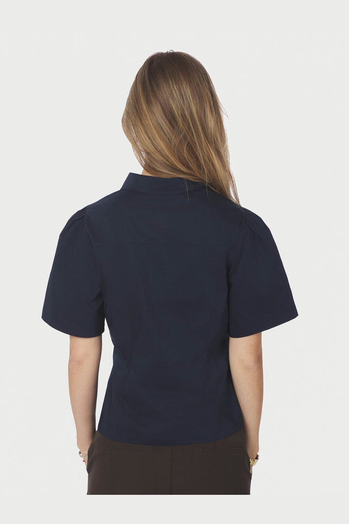 Neo Noir - Balara Poplin Shirt 167002 - 141 - Navy
