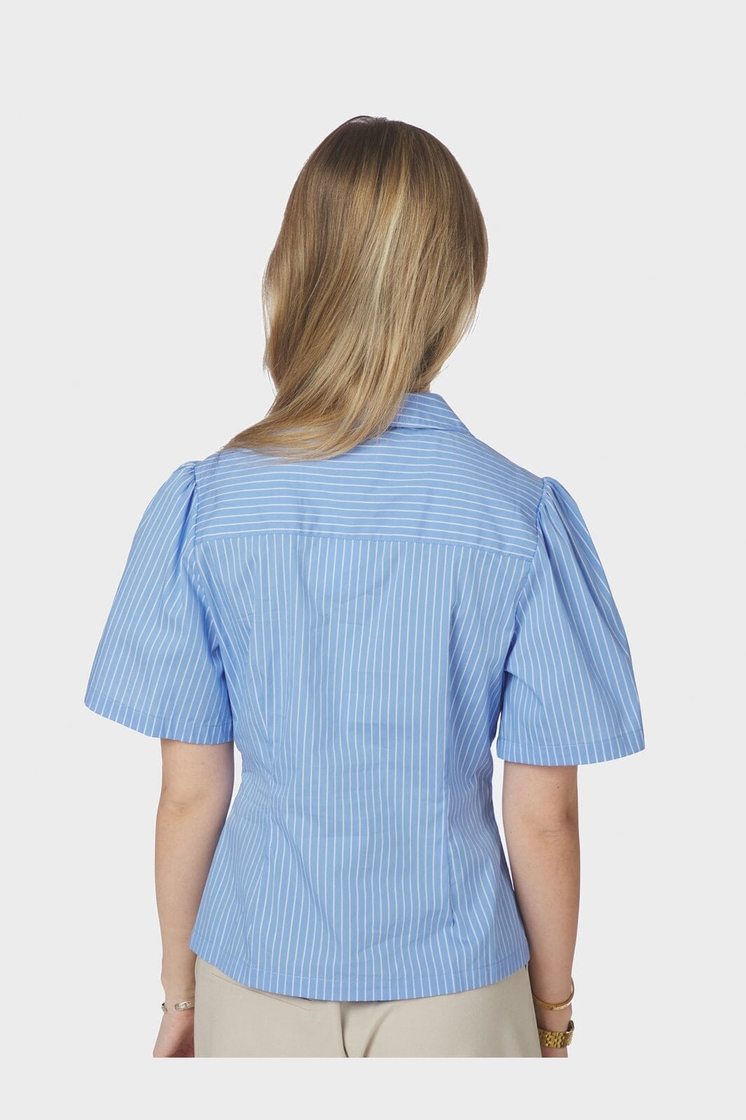 Neo Noir - Balara Stripe Poplin Shirt 169049 - 145 - Light Blue
