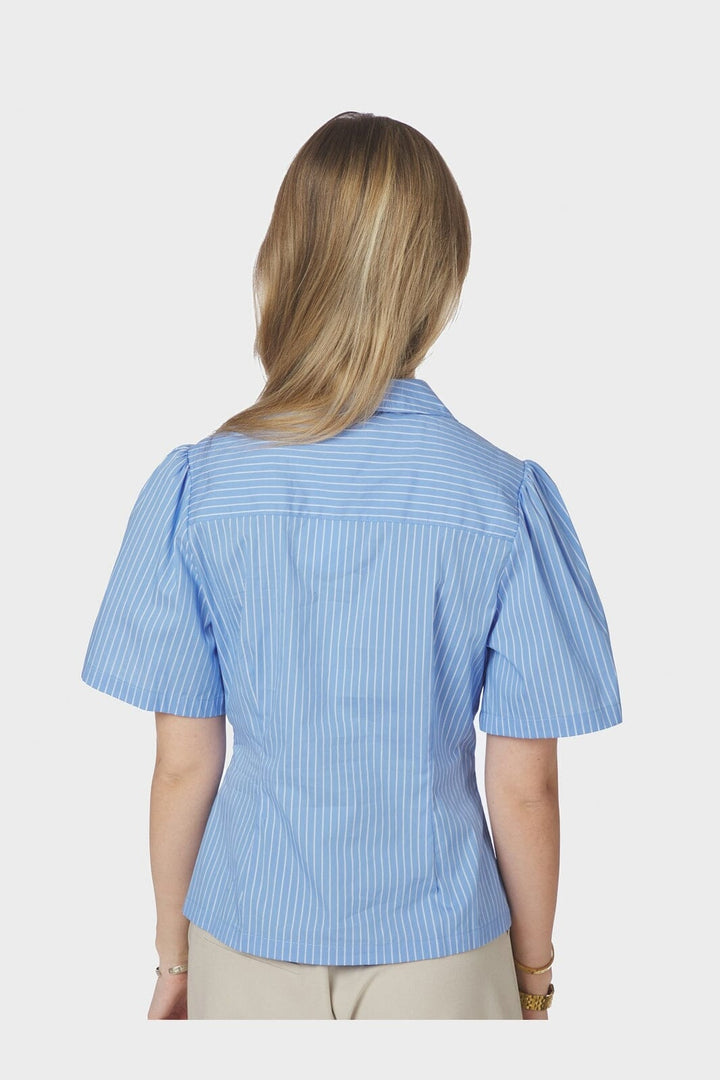 Neo Noir - Balara Stripe Poplin Shirt 169049 - 145 - Light Blue