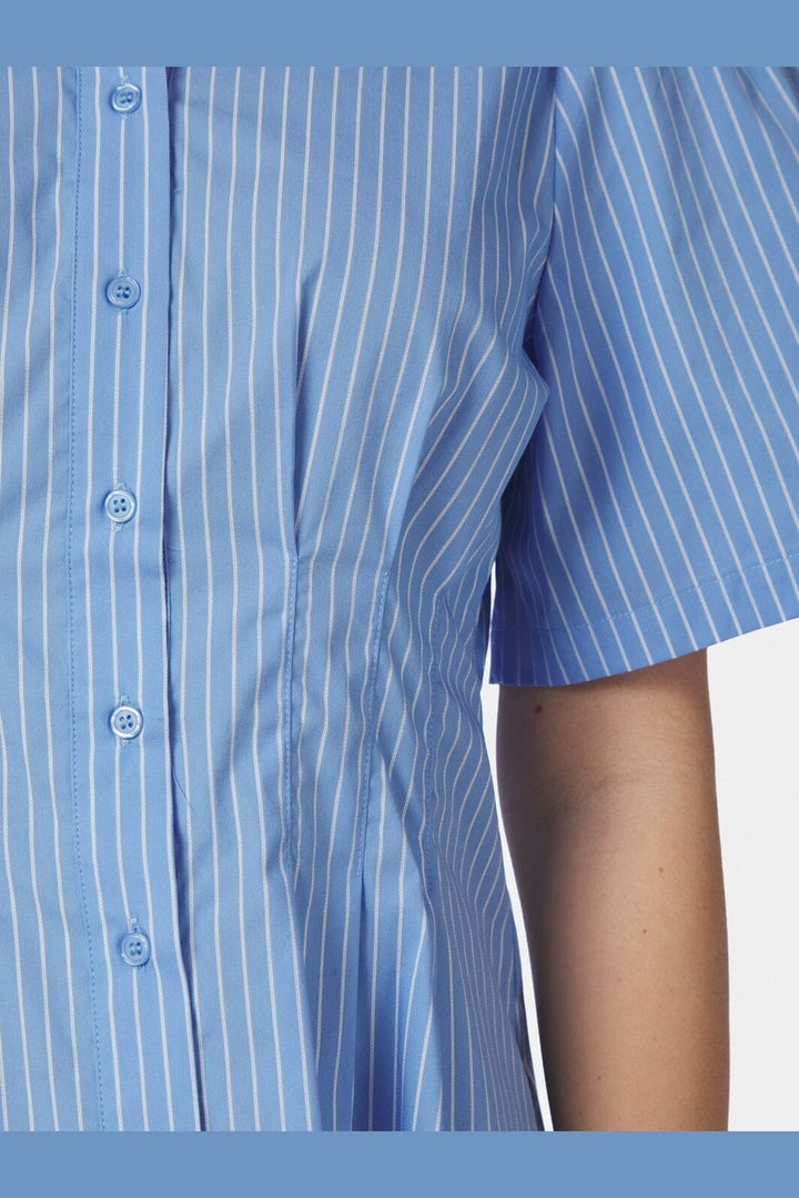 Neo Noir - Balara Stripe Poplin Shirt 169049 - 145 - Light Blue