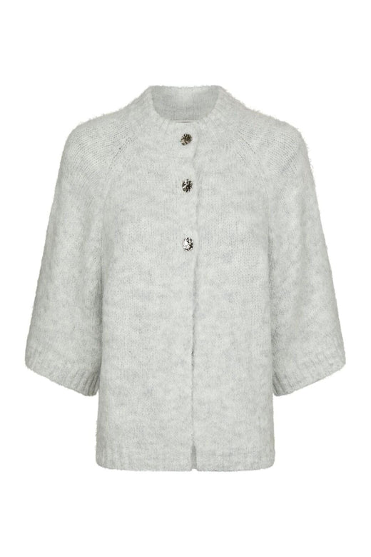 Neo Noir - Benuta Fluffy Knit Cardigan 165816 - 103 - Light Grey Melange Cardigans 